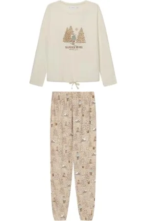 Women secret Damen Pijama Largo Teddy Tree Pyjamas, , XS