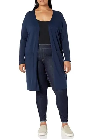 Amazon Damen Leichter Strickjackenpullover, Länger Geschnitten (Erhältlich In Übergröße), , L