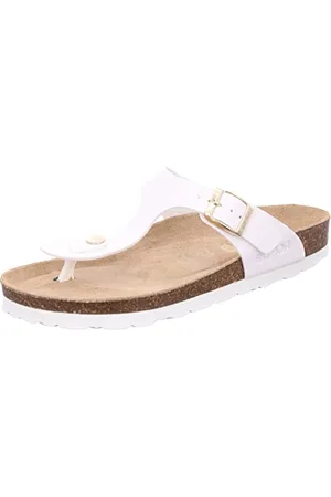 Rohde ALBA Damen, Frauen, Flip Flops, Zehenstegsandalen,Flip Flops,bequem,leicht,Sommer,Strand,flip Flops,bequem,leicht,Weiss/Lack,39 EU