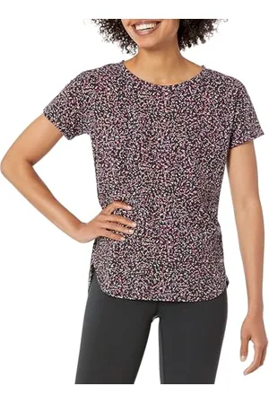 Amazon Damen Leichtes Fitness-T-Shirt mit Rundhalsausschnitt und lockerer Passform (in Übergröße erhältlich), , S