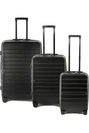JSA 45610 Reisekoffer Set 3-teilig, alle 3 Koffer mit TSA Schloss, Teleskoptrolleysystem, Tragegriff und 360° Rollen, Handgepäck-Koffer S mit USB-Port und Fach für Powerbank, 3er Reisegepäck