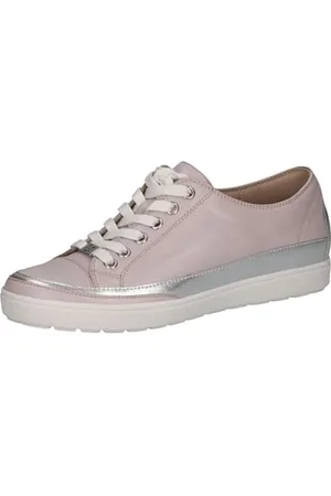 Caprice Damen Sneaker flach aus Leder mit Schnürsenkeln, Rosa (Lt.Purple Perl), 37.5 EU