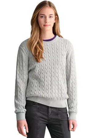 GANT Unisex Kinder Shield Cotton Cable C-Neck Pullover, , 134-140 EU