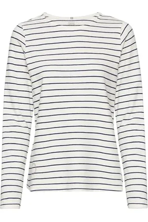 Camel Active Damen Gestreiftes Langarmshirt aus Reiner Baumwolle Womenswear-M