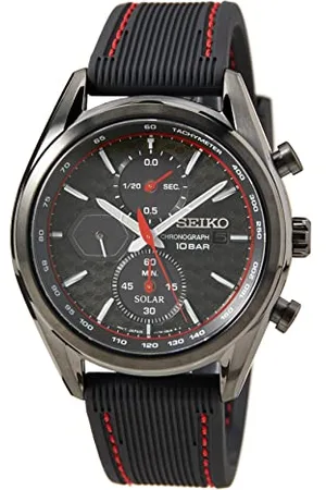 Seiko Herren-Uhr Quarz Edelstahl mit Silikonband SSC777P1