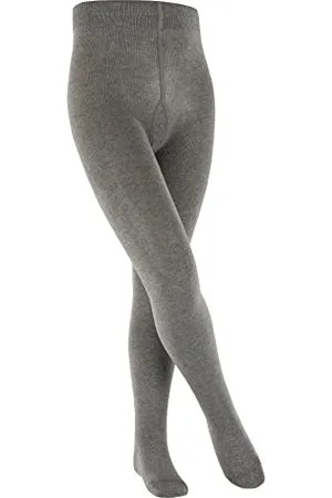 ESPRIT Unisex Kinder Strumpfhose Foot Logo K Ti Baumwolle dick einfarbig 1 Stück, , 122-128