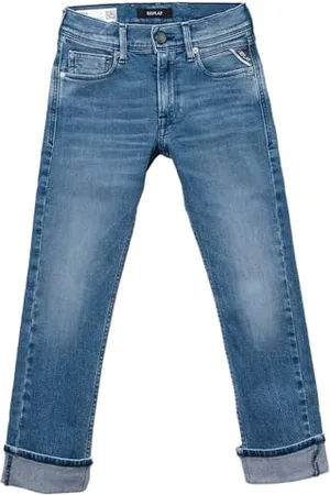 Replay Jungen Jeans mit Super Stretch, Blau (Light Blue 010), 16 Jahre