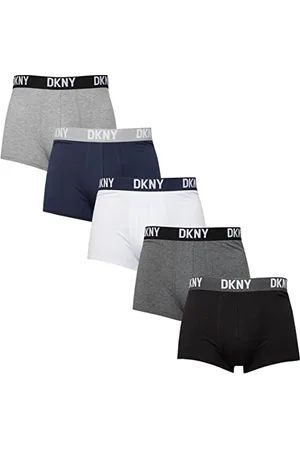 DKNY Herren Portland Boxer Shorts, Schwarz, M (5er Pack)