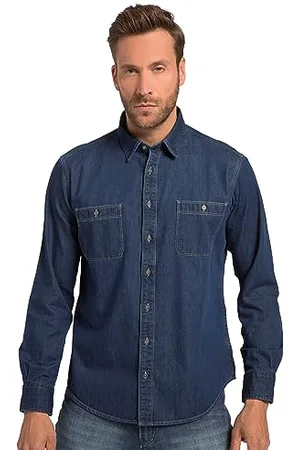 JP 1880 Herren Jeanshemd, Langarm, Kentkragen, Modern Fit, bis 8 XL Hemden, , 56