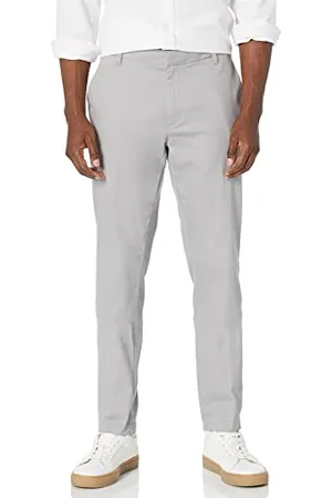 Amazon Herren Faltenresistente Stretch-Chinohose mit schmaler Passform und flacher Vorderseite, , 30W / 32L