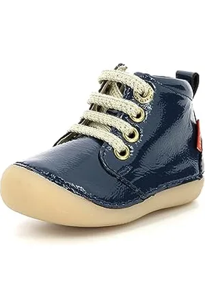Kickers Jungen Unisex Kinder Sonizip Oxford-Schuh, Blu (Blauer Lack), 22 EU