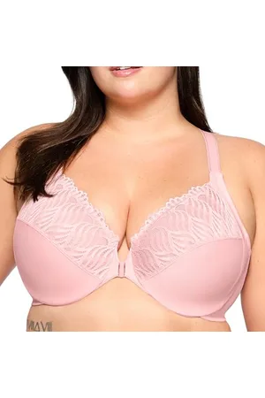 Glamorise Wonderwire-Vorderverschluss-T-Rücken-BH NR. 1358Sanftes Pink,90C