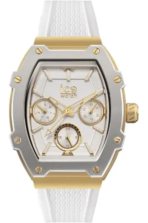 Ice-Watch Ice boliday White Gold - Weiße Damenuhr mit Silikonarmband - 022871 (Small)