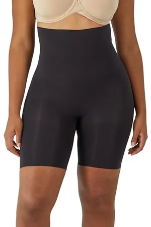 Maidenform Damen Hybrid-Hi-Waist Thigh Slimmer Miederhose, Black, XXL