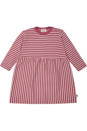 loud + proud Kleid Langarm gestreift aus Biobaumwolle mit Rippe, GOTS Zertifiziert