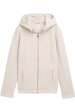 TOM TAILOR Damen 1045959 Sweatjacke, 35541-Summer Beige Melange, 42