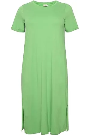 Kaffe Kleid KCcaline Damen Kleid Große Größen Basic Kurzarm Sommerkleid L