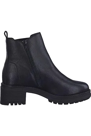 Jana Damen Chelsea Boots Wasserabweisend Vegan, Schwarz , 38 EU