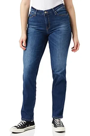 Lee Damen Marion Straight Jeans, Blau , 32W / 35L