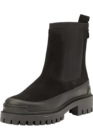 Cashott Damen CASANNA Boot Chelsea-Stiefel, Black, 37 EU