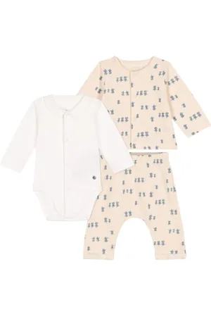 Petit Bateau A0BN7 3-Teiliges Langarm-Set Unisex Baby 3 Monate