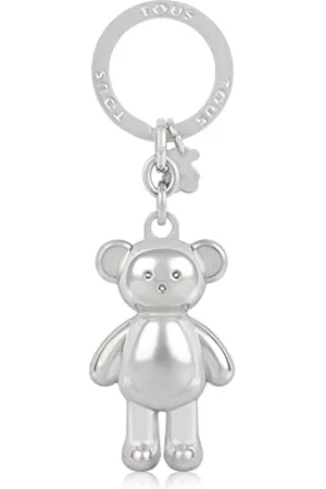 TOUS Damen LLAVERO OSO Teddy Bear Plateado SILBERNER TEDDYBÄR-SCHLÜSSELANHÄNGER, , Talla Única