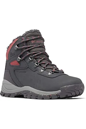 Columbia Newton Ridge WP Omni-Heat II wasserdichte Wanderstiefel für Damen, Grau (Dark Grey x Beetroot), 36 EU