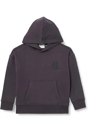 TOM TAILOR Jungen Kinder Hoodie mit Rückenprint, coal grey, 104/110