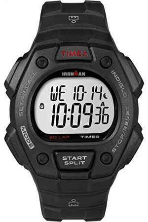Timex Herren Ironman Classic 30 Schwarze Harz-Armbanduhr T5K822