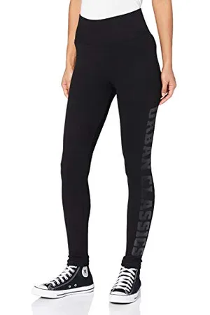 Urban classics Damen TB3985-Ladies High Waist Branded Leggings, , L