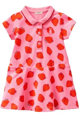 Benetton Baby-Mädchen 3lryav00e Kleid, , 68 cm