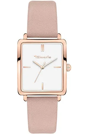 Tamaris Damen Analog Quarz Uhr mit Leder Armband TT-0016-LQ