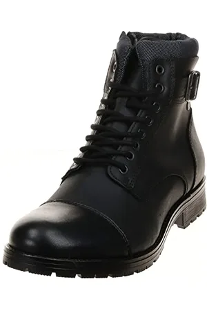 JACK & JONES Herren Jfwalbany Leather Antraciet Chukka Boots, , 45 EU