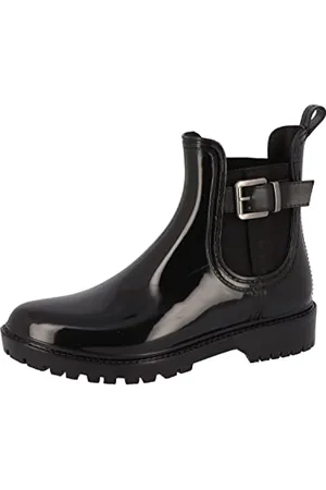 TOM TAILOR Damen 4296601 Gummistiefel, Black, 41 EU