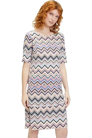 Betty Barclay Damen Stufenkleid Kurzarm Rosé/Blue,38