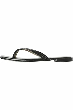 VERO MODA Damen VMILO Leather Sandale, Black, 37 EU