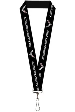 Buckle Unisex-Erwachsene Lanyard-1.0"-Corvette/C7 Logo Black/Silver/Red Schlsselanhnger, , Einheitsgröße
