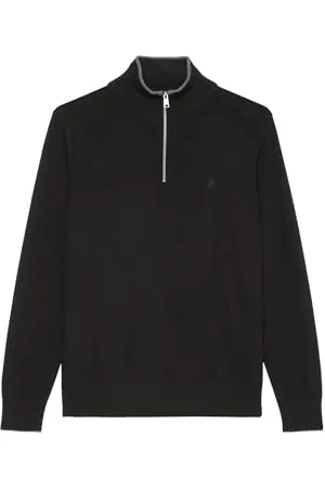 Marc O’ Polo Marc OߴPolo Herren Strickpullover mit Stehkragen Regular Fit, Schwarz (Black), M