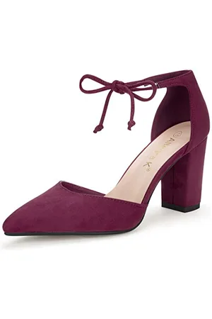 Allegra K Damen Pumps mit spitzer Zehenpartie und Schnürung 38
