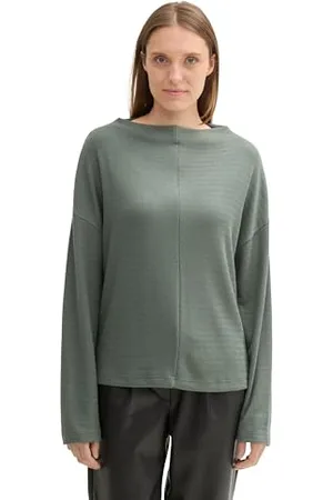 TOM TAILOR Damen Sweatshirt mit Stehkragen, , L