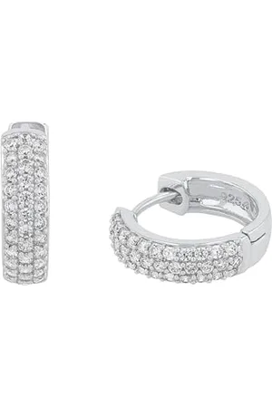 QS by s.Oliver Creolen 925 Sterling Silber Damen Ohrschmuck, mit Zirkonia synth., 1,5 cm, Silber, Kommt in Schmuck Geschenk Box, 2027615