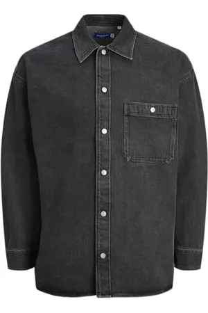 JACK & JONES Herren Jorsantorini Denim Overshirt Ls Langarmhemd, , M
