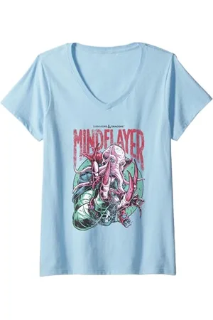 Dungeons & Dragons Damen Mindflayer Monster T-Shirt mit V-Ausschnitt