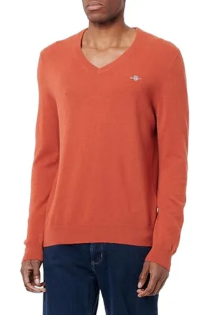 GANT Herren Extrafine Lambswool V-Neck Pullover, , S