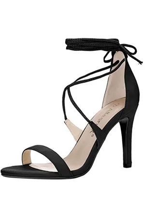 Allegra K Damen offene Zehe Stöckelabsatz hohe Hacke Schnuerschuh Sandalen Sandalette 40