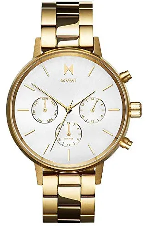 MVMT Analog Quarzuhr für Damen mit Gelbgoldfarbenes Edelstahlarmband - D-FC01-G