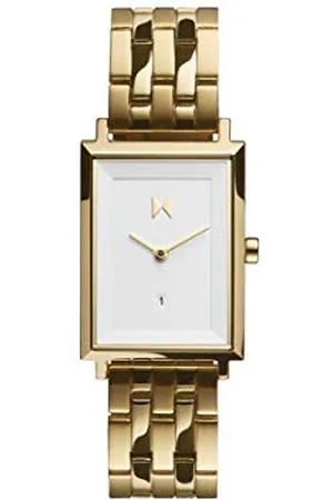 MVMT Analog Quarzuhr für Damen mit Gelbgoldfarbenes Edelstahlarmband - D-MF03-G