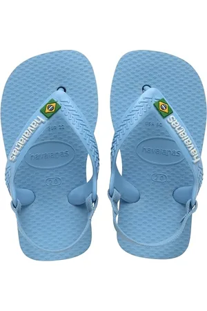 Havaianas Unisex Baby Brasil Logo II Sandale, Blue, 21 EU