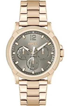 HUGO BOSS Multi Zifferblatt Quarz Uhr für Damen Kollektion #Impress - for HER mit Rotgoldfarbenes Edelstahlarmband - 1540136