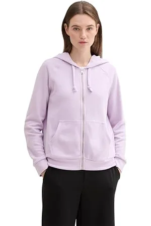 TOM TAILOR Damen Hoodie Sweatshirtjacke, , XL